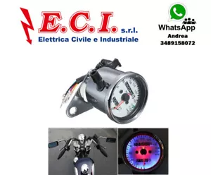 KILOMETERZÄHLER MOTORRADZÄHLER BOBBER CAFE RACER LED BELEUCHTUNG - Bild 1 von 1