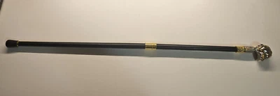 Skull-Themed Cane - Black / Gold / Silver - Image 1 of 4