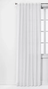 Threshold Light Filtering Linen Rod Pocket 54x95" Curtain Panel White* - Picture 1 of 6