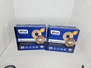 2 Ativa LIGHTSCRIBE Blank DVD-R NEW 10-Pack w Slim Jewel Cases 16x 700MB 80min - Picture 1 of 9