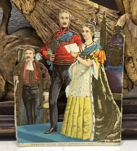 Fustellata vittoriana della regina Vittoria apertura grande mostra di Raffaello Tuck L7 - Foto 1 di 8