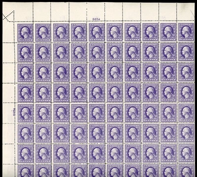 United States 1918 3c Washington Scott# 529 RARE Full Sheet Mint VF OG NH Gem! - Image 1 of 2