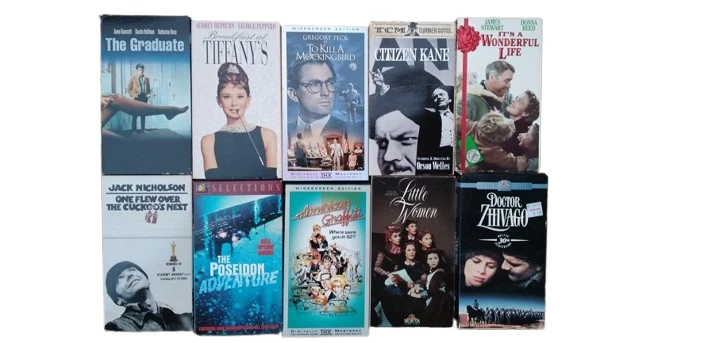 VHS Classic Movie Lot 10: Citizen Kane / Breakfast at Tiffanys / The Graduate + - Image 1 of 1
