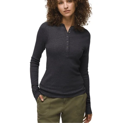Prana Touchstone Henley - Large Charcoal Heather NWT - Image 1 of 4