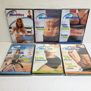 Malibu Pilates 6 DVD Lot Susan Lucci's Favorite Moves Cardio Sequencing Workout - Picture 1 of 11