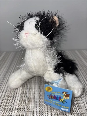 GANZ Webkinz Lil’ Kinz Black And White Cat Plush W/ Sealed Code NWT HS016 - Image 1 of 4