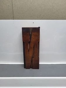 Vintage Letterpress WOOD LETTER N PRINT TYPE Printing Print 6" Block - Picture 1 of 7