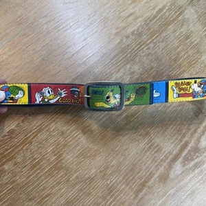 Vintage Walt Disney Co. Belt Mickey Goofy Pluto Donald Duck Sports RARE Sz 22-26 - Picture 1 of 4