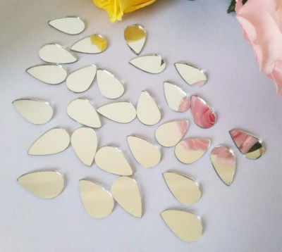 100pcs of Tear Drop Shaped Mirror Mosaic Tile Mosaic Silver Real Mirror Glass... - Image 1 of 4