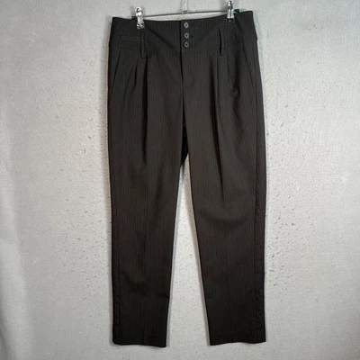 Pantalones de vestir Calvin Klein para mujer talla 6 carbón a rayas Riley pantalones ajustados Foto 1 de 4