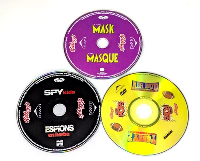 Kellogg's Cereal Box DVD Movies -  AIR BUD, THE MASK, SPY KIDS Bilinguals - Image 1 of 4