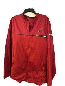 Arizona Cardinals NIKE OnField Apparel Red Full Zip Dri-Fit Jacket Size XL - Picture 1 of 6