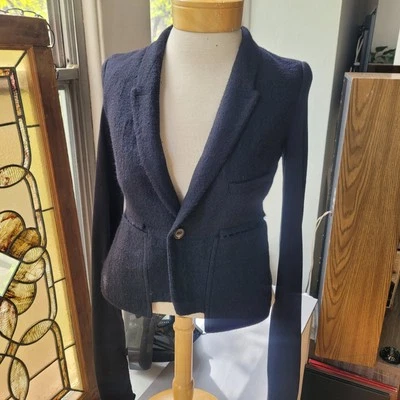 Rick Owen F/W 2019 Larry Mixed Textile Wool Black Blazer 42 Wool RP19F5747-WFJA - image 1 of 4