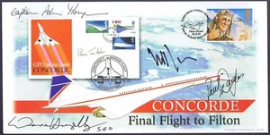CONCORDE FINAL FLT COVER SIGNED Cpt.THOMPSON/JEALOUS/DOUGLAS/HAZELBY_FILTON_UNIQ - Picture 1 of 2
