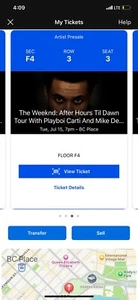 Two Weeknd Floor Tickets Vancouver, BC 7/15/2025 - Picture 1 of 3