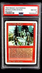 1994 Magic The Gathering Revised Mons's Goblin Raid PSA 8 Only 19 Graded Higher - Picture 1 of 12