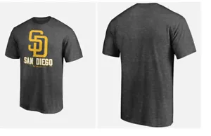 San Diego Padres T Shirt Giant Logo gray brown XLB NWT J16 - Picture 1 of 1