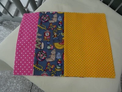 STOFFPAKET 3x STOFFE Stoffreste 25cm x 35cm Patchwork Basteln DIY  - Bild 1 von 4