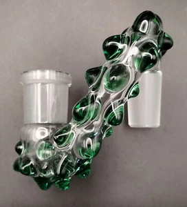 Smaragdgrün 18 mm Buchse-Stecker Glas Drop Down Befestigung Adapter - Bild 1 von 5