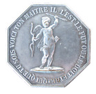 France-C.1900-Cupid-Fortune & Misfortune- Silvered Bronze Jeton