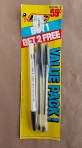 Vintage BIC Pen Value Pack NOS Sealed Black AF-59 Accountant + Stick Pens 1980’s - Picture 1 of 3