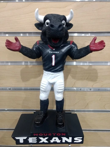 HOUSTON TEXANS 12" MASCOT STATUE INDOOR OUTDOOR YARD GNOME NFL LICENSED Cover