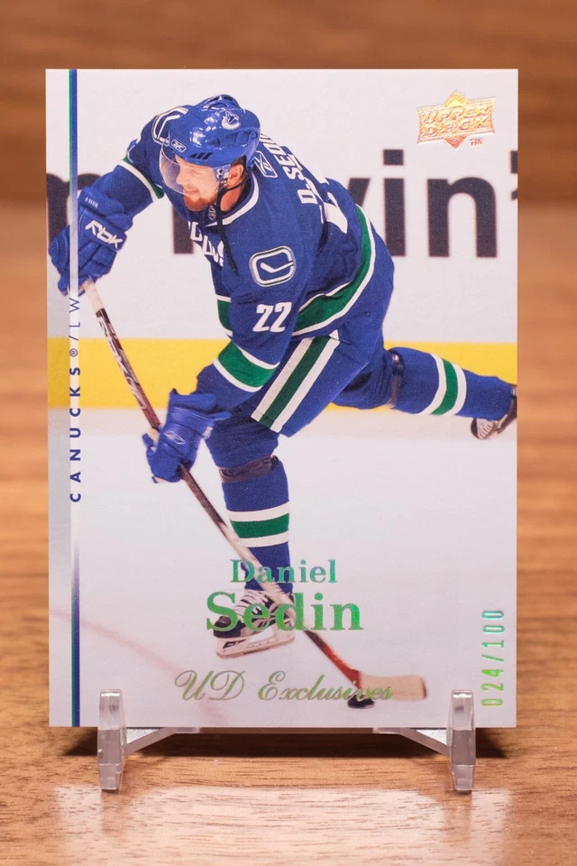 2007-08 Upper Deck UD Exclusives /100 #291 Daniel Sedin - Vancouver Canucks - Image 1 of 2