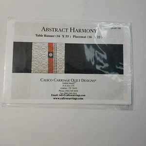 Calico Carriage Quilt Designs Abstract Harmony Table Runner Placemat Patterns - Picture 1 of 4