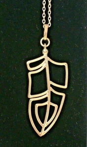 Silver Necklace - Feather Abstract - Margot Gardiner -Vintage 1990s - Picture 1 of 9