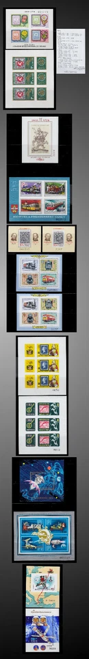 1974-1980 HUNGARY LOT SOUVENIR SHEETS IMPERFORATED MNH , NG- H SCOTT VALUE 343$ - Image 1 of 1