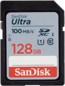 SanDisk 128GB Ultra SDXC card up to 100 MB/s speed UHS-I Class 10 U1 memory card - Picture 1 of 12