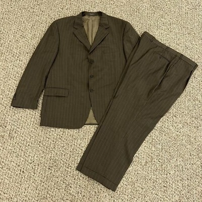 Traje Bachrach Vintage Para Hombre Mezcla Lana Cachemira Hecho en Canadá Foto 1 de 4