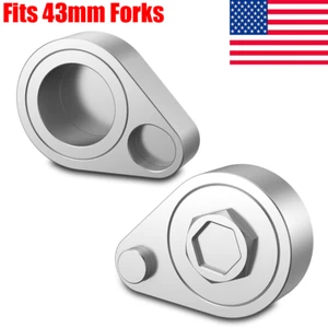 Handle Bar Risers For Honda Blackbird CBR1100XX VFR800 V-TEC 02+ Fits 43mm Fork - Picture 1 of 9