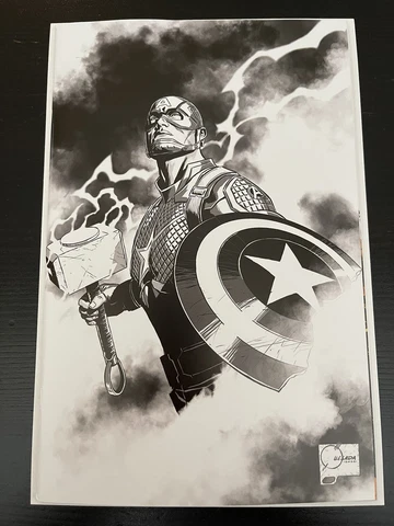 Captain America #750 Quesada Marvel Fanfare Sketch Variant SDCC 2023 Cover