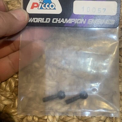 Vintage Picco Integra Nitro On Road RC Car Part 1/10 1/8 Pivot Balls 2pc  10057  - Image 1 of 4