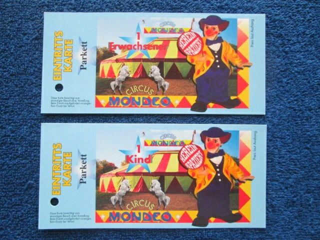 2 Mondeo Circus  Eintrittskarten Parkett  (1x Erwachsener / 1x Kind) - Bild 1 von 4