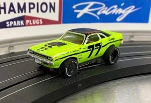 🔥CUSTOM🔥 1970 DODGE CHALLENGER SAM POSEY SLOT CAR RACER HO 1:64 AW Thunder Jet - Picture 1 of 10