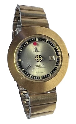 Reloj Automático Vintage Damas Zodiaco Astrográfico Esfera Misteriosa Tono Dorado Foto 1 de 4