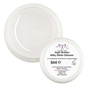 Vight Buildergel Milky White Glimmer, bola de montaje con brillo, gel UV sin calor - Imagen 1 de 1