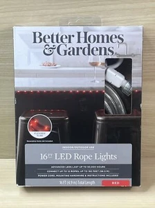 Better Home & Garden 16ft LED Rope Lights Daylight Indoor/Outdoor Red LED - Picture 1 of 3