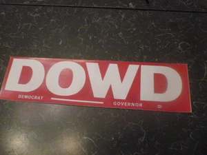 Edward Dowd Missouri Governor Campaign Decal Bumper Sticker 1972 Local Political - Picture 1 of 3