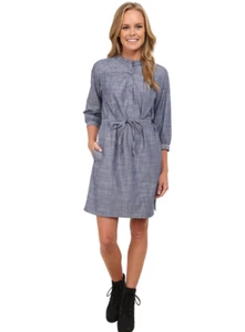 Patagonia Settler's Dress Chambray/Dark Railroad Blue Size 8 5415 - Picture 1 of 2