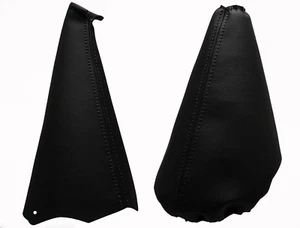 FORD FIESTA IV (1995-2002) Cuffia Leva Cambio e Freno Pelle - Cuciture Nero - Imagen 1 de 1