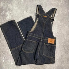 IRON HEART 805 21oz Extra Heavy Denim Overalls Pants Blue W32 L34 Inseam34.2in