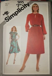 Vintage 1981 Simplicity sewing pattern 5195, Pullover Dress. Size 14 - Picture 1 of 1