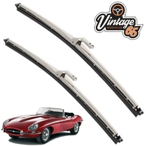 Stainless Steel Wiper Blades Pair 11" 6mm Bayonet GWB223 Fit Jaguar E-type - Picture 1 of 1