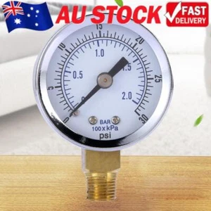 1/8in Air Compressor Gauge 3/8in Outside Diameter Air Pressure Gauge All Purpose - Zdjęcie 1 z 5