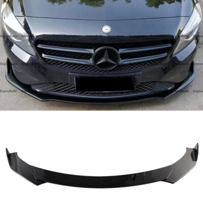 For Mercedes-Benz GLA200 GLA250 Front Bumper Lip Spoiler Splitter Glossy Black - Image 1 of 4