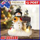 Christmas Lighted Landscape Resin Craft Miniature Gift For Friends (Snowman)