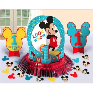 Baby Mickey Mouse 1st Birthday Party Table Decoration Kit Centerpiece First 23pc - Picture 1 of 3